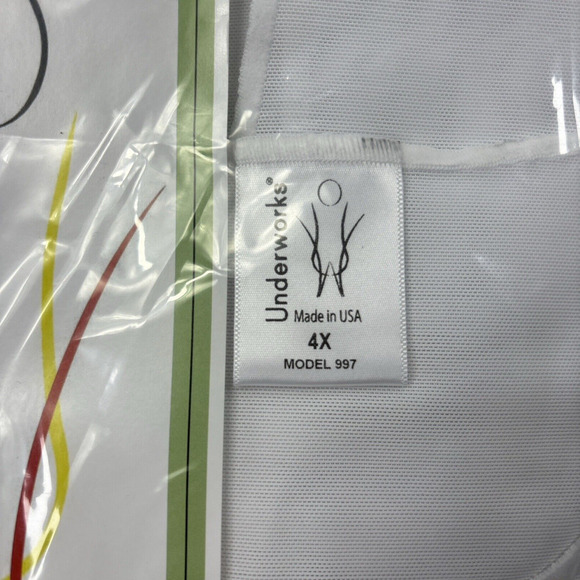 Underworks 997 Ultimate Chest Binding Top DBL Panel Tank White Size 4x - Picture 2 of 6